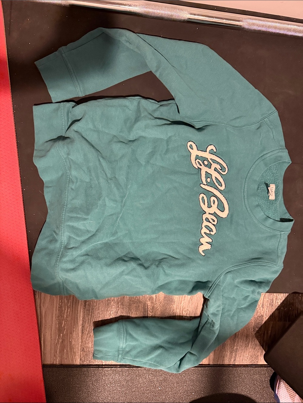 L.L. Bean Teal Crewneck Sweatshirt with Script Logo